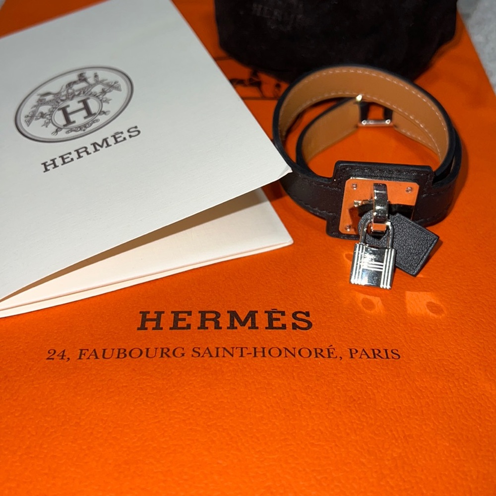Like NEW Hermes Kelly Bracelet Black